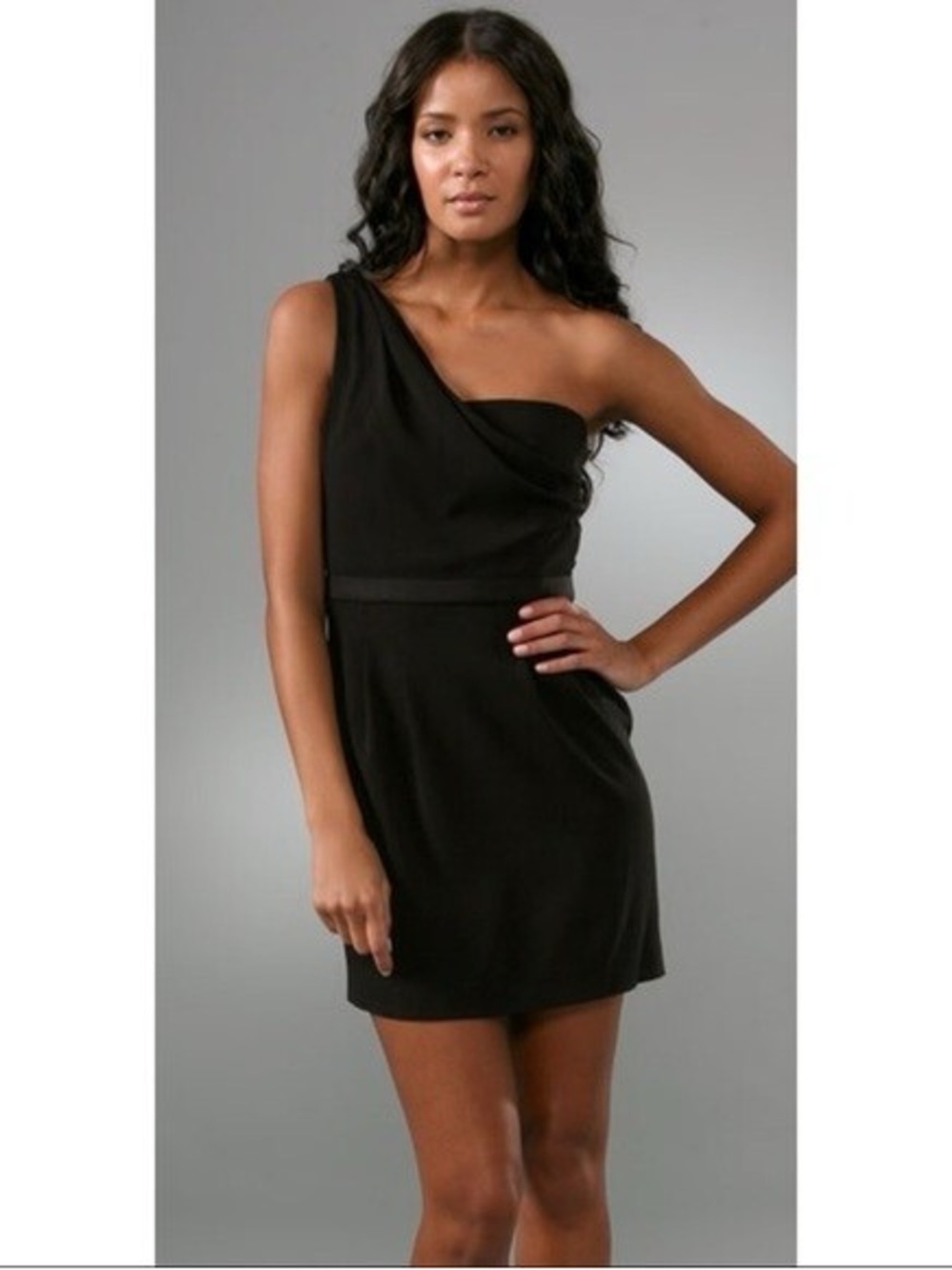 Theory Kaholo Black One-Shoulder Women’s Dress